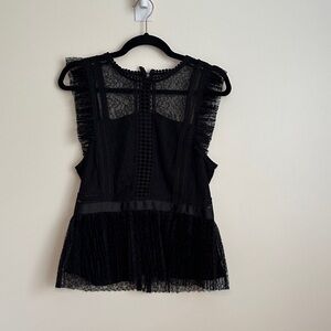 Heartloom Black Sleevless Lace Top